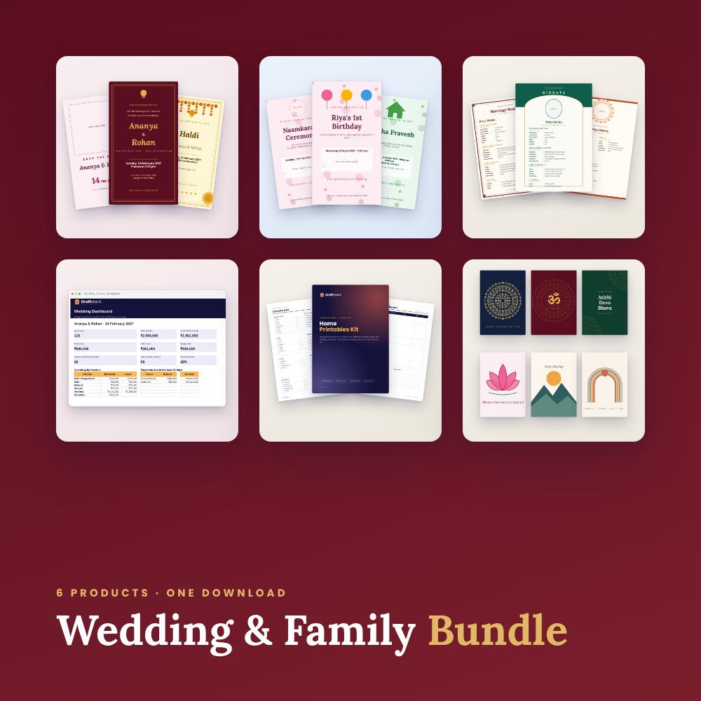 Wedding & Family Bundle (6 Products) – bundle preview