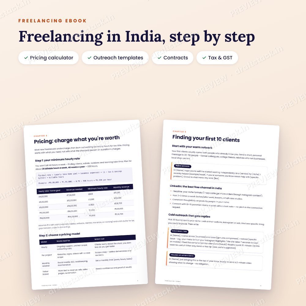 Freelancing in India: Find Clients, Price, Get Paid & File Tax (Ebook) – preview 2