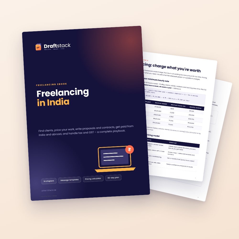 Freelancing in India: Find Clients, Price, Get Paid & File Tax (Ebook) – digital download preview