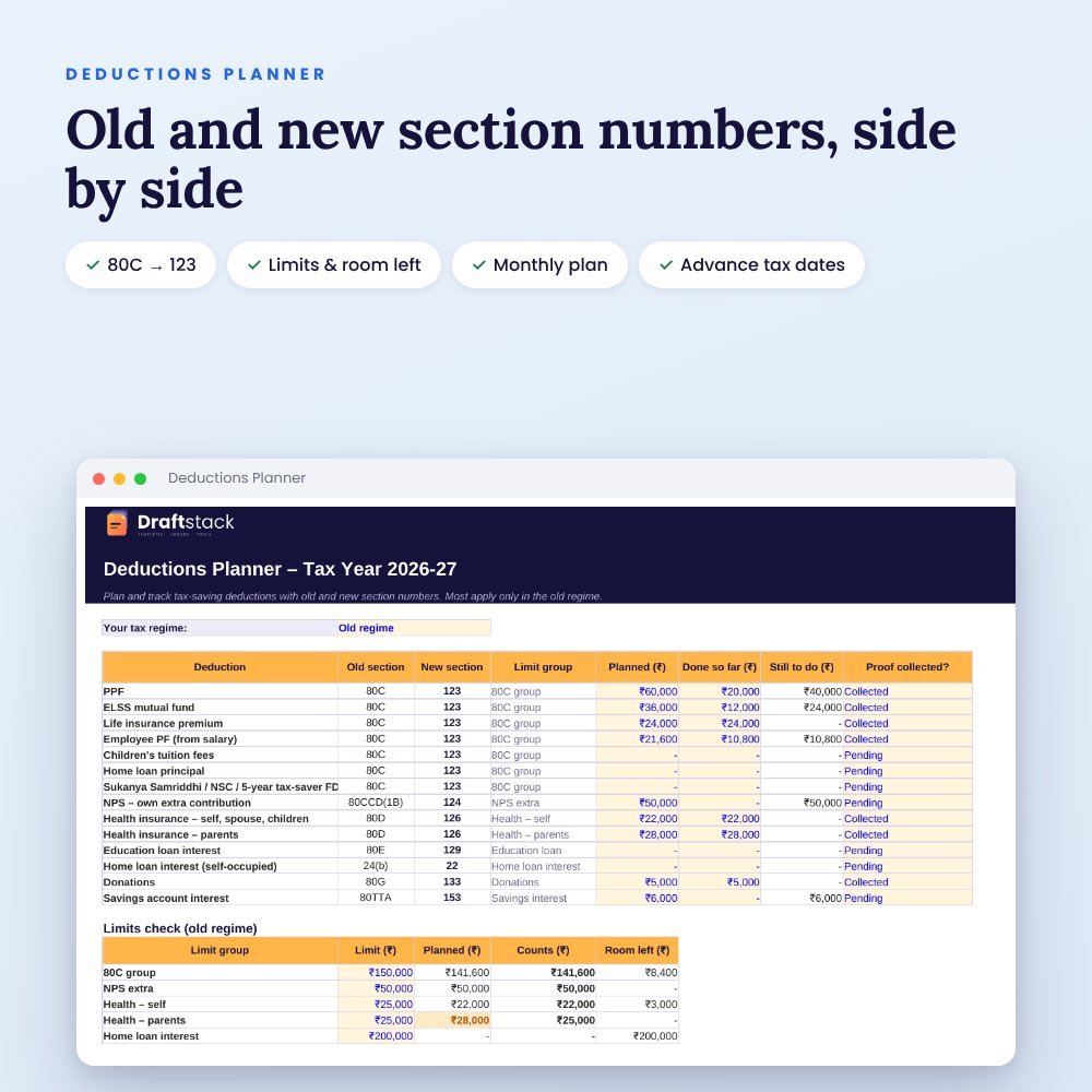 Income-tax Act 2025 Tax Planner & Section Finder (Excel + PDF) – preview 2