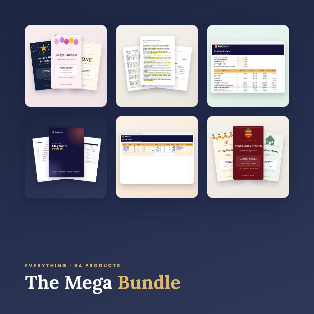 Draftstack Mega Bundle: Everything – bundle preview