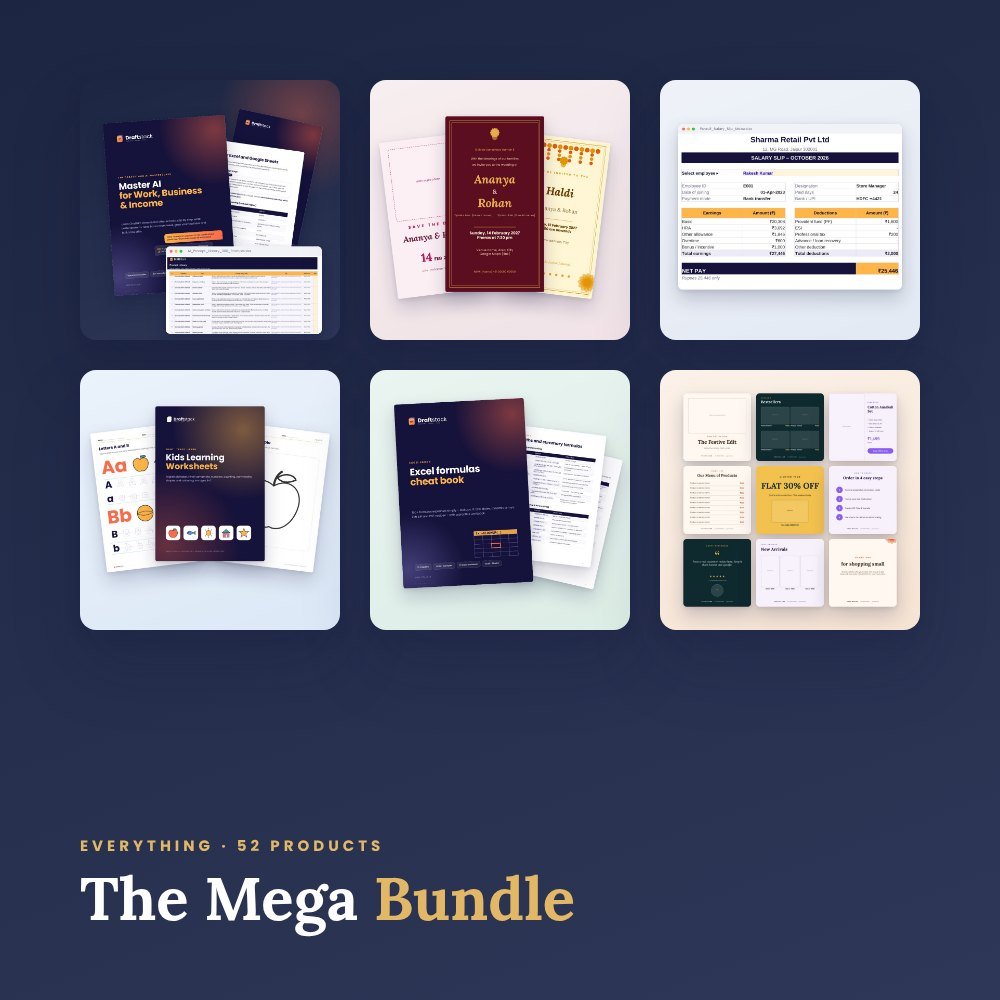 Draftstack Mega Bundle: Everything – bundle preview