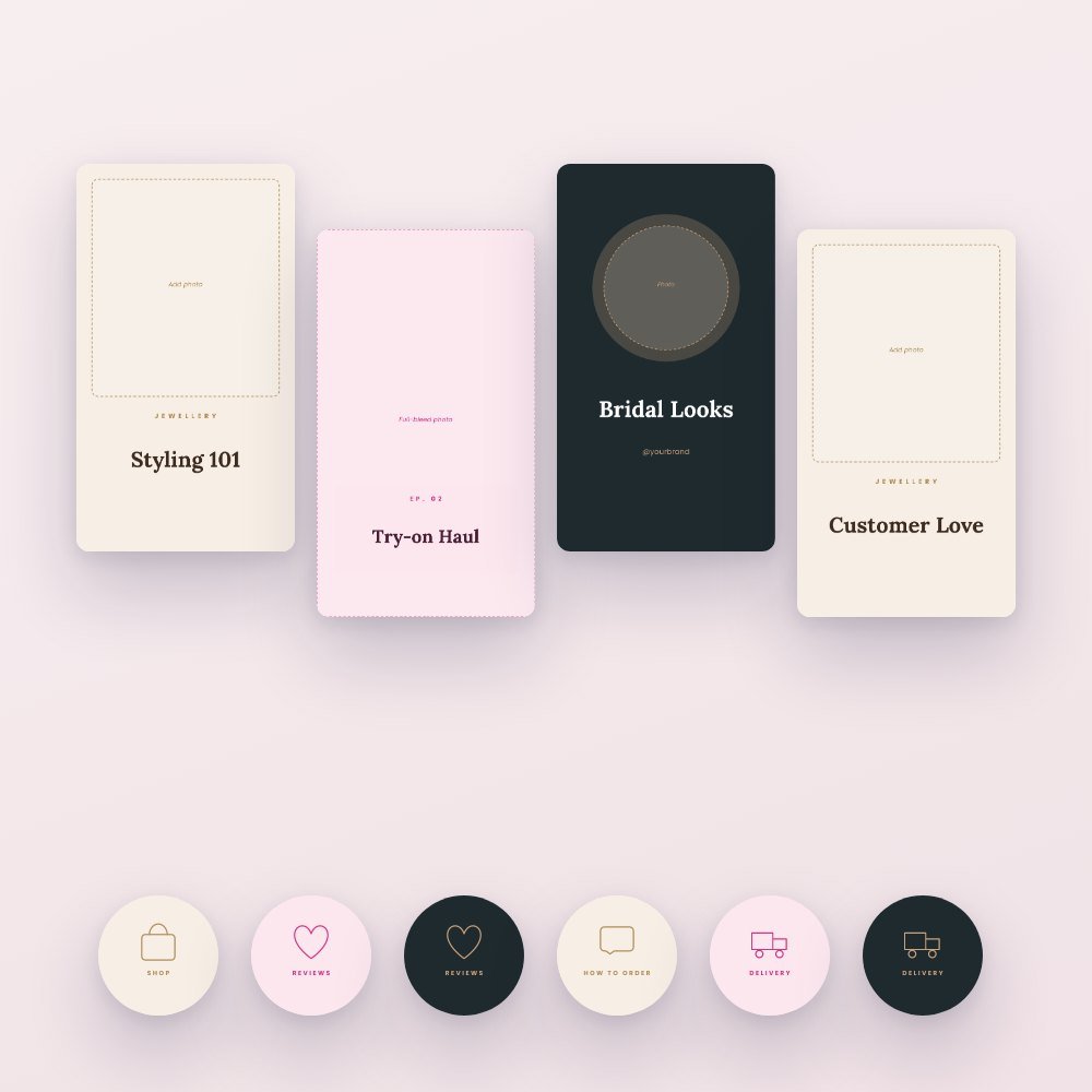 Instagram Reels Covers + Highlight Icons (54 Canva Designs) – digital download preview
