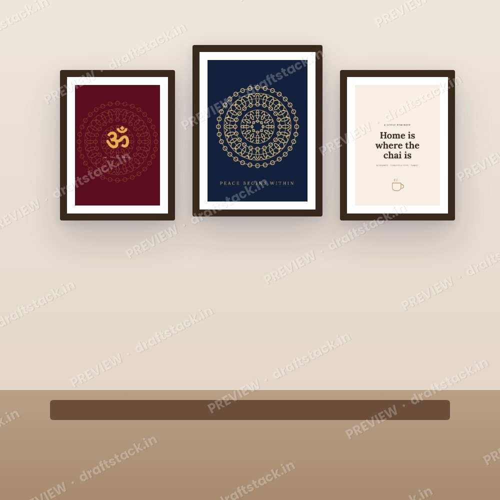 Indian Wall Art Printables: Mandala, Lotus, Om & Quotes (12 Prints) – preview 2
