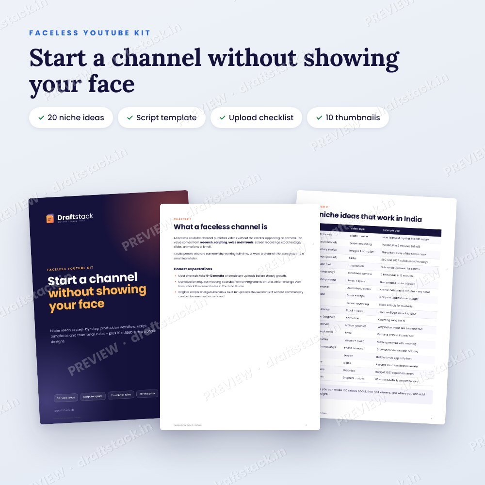 Faceless YouTube Starter Kit: Guide + 10 Thumbnail Templates – preview 2
